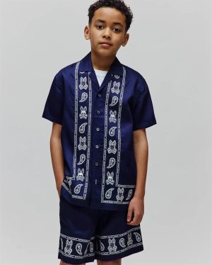 KIDS LUKE TENCEL BORDER SHIRT - KT0300013