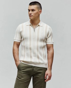 MENS CLIFF KNIT  ZIP POLO - MT0100210